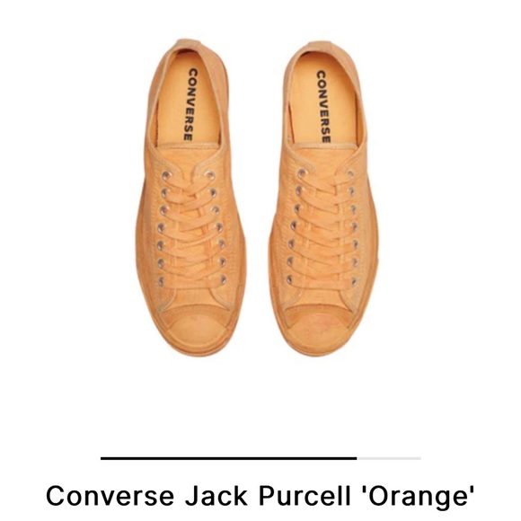 NWOT Converse Jack Purcell Burnished Two Tone Suede Orange Tie Dye 70s Low Tops - Picture 3 of 13